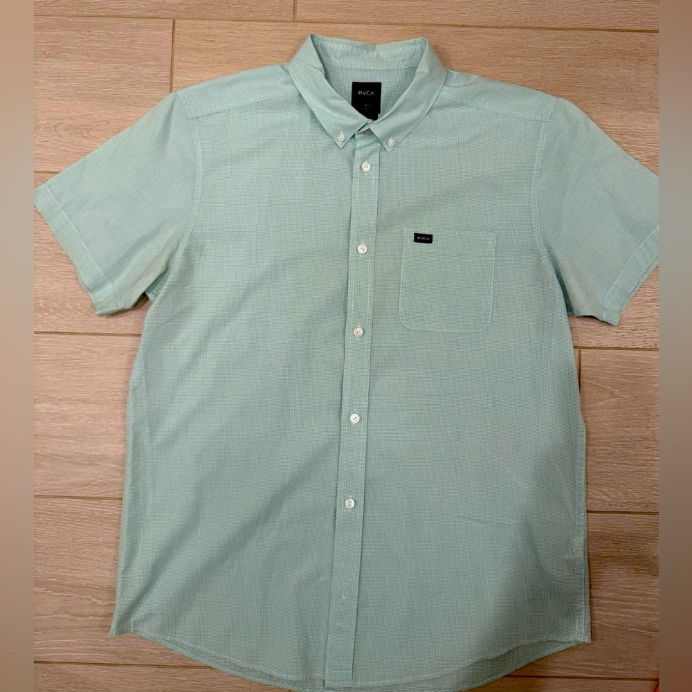 RVCA Men’s Button Down Oxford Short Sleeve LG
